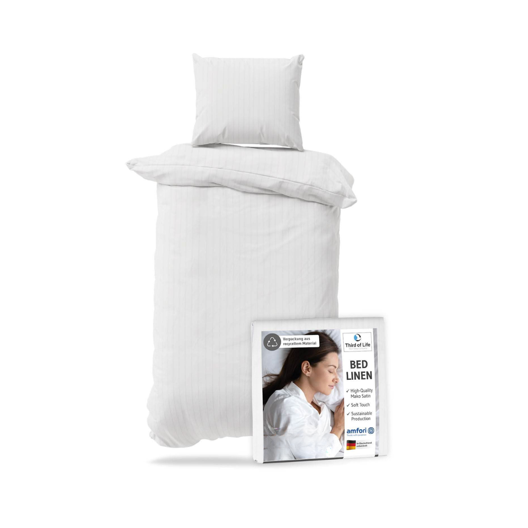 Mako-Satin Bettwäsche ELLA - 100% Baumwolle - STANDARD 100 by OEKO-TEX® – warm & flauschig - Third of Life
