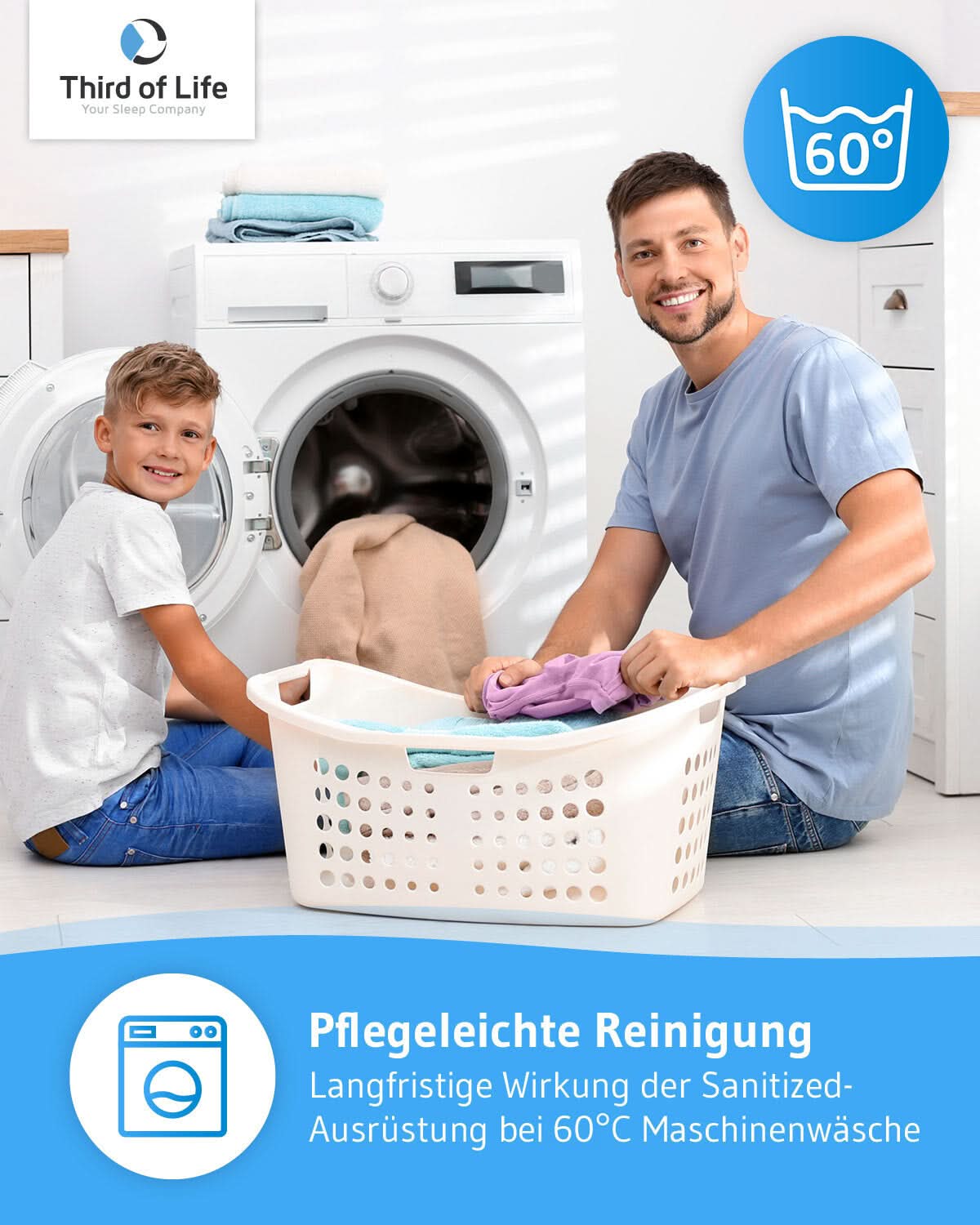 Sommerdecke BLANCO mit Schutz vor Milben & Bakterien - Third of Life