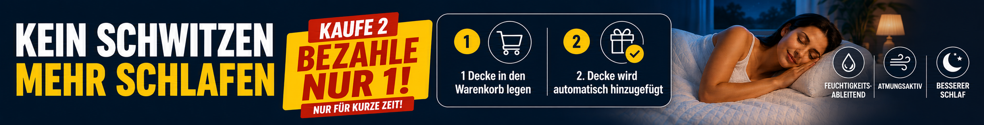 Kein Schwitzen mehr. 2 Sommerdecken für 74,95 € — begrenzte Stückzahl