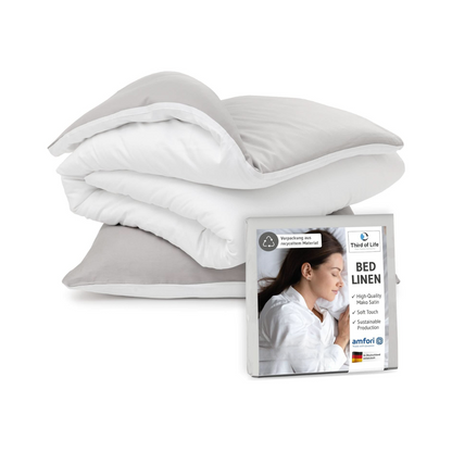 Mako-Satin Bettwäsche ELLA - 100% Baumwolle - STANDARD 100 by OEKO-TEX® – warm & flauschig - Third of Life