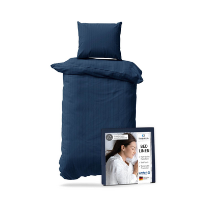 Mako-Satin Bettwäsche ELLA - 100% Baumwolle - STANDARD 100 by OEKO-TEX® – warm & flauschig - Third of Life