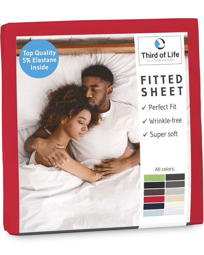 Spannbettlaken mit Elasthan BENE, faltenfrei und bügelfrei, supersoft und atmungsaktiv - Third of Life