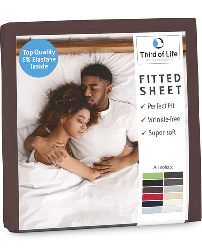 Spannbettlaken mit Elasthan BENE, faltenfrei und bügelfrei, supersoft und atmungsaktiv - Third of Life