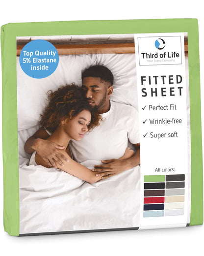 Spannbettlaken mit Elasthan BENE, faltenfrei und bügelfrei, supersoft und atmungsaktiv - Third of Life