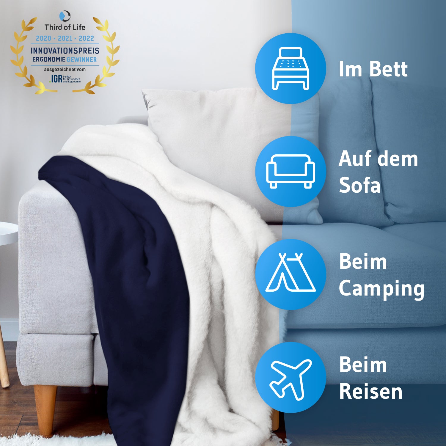 Sherpa Kuscheldecke KAMI - Third of Life