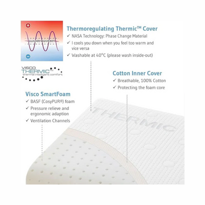 HADAR wave Nackensütz-Kopfkissen mit Nackenwelle, anpassbar   aus Visco Schaum - Third of Life