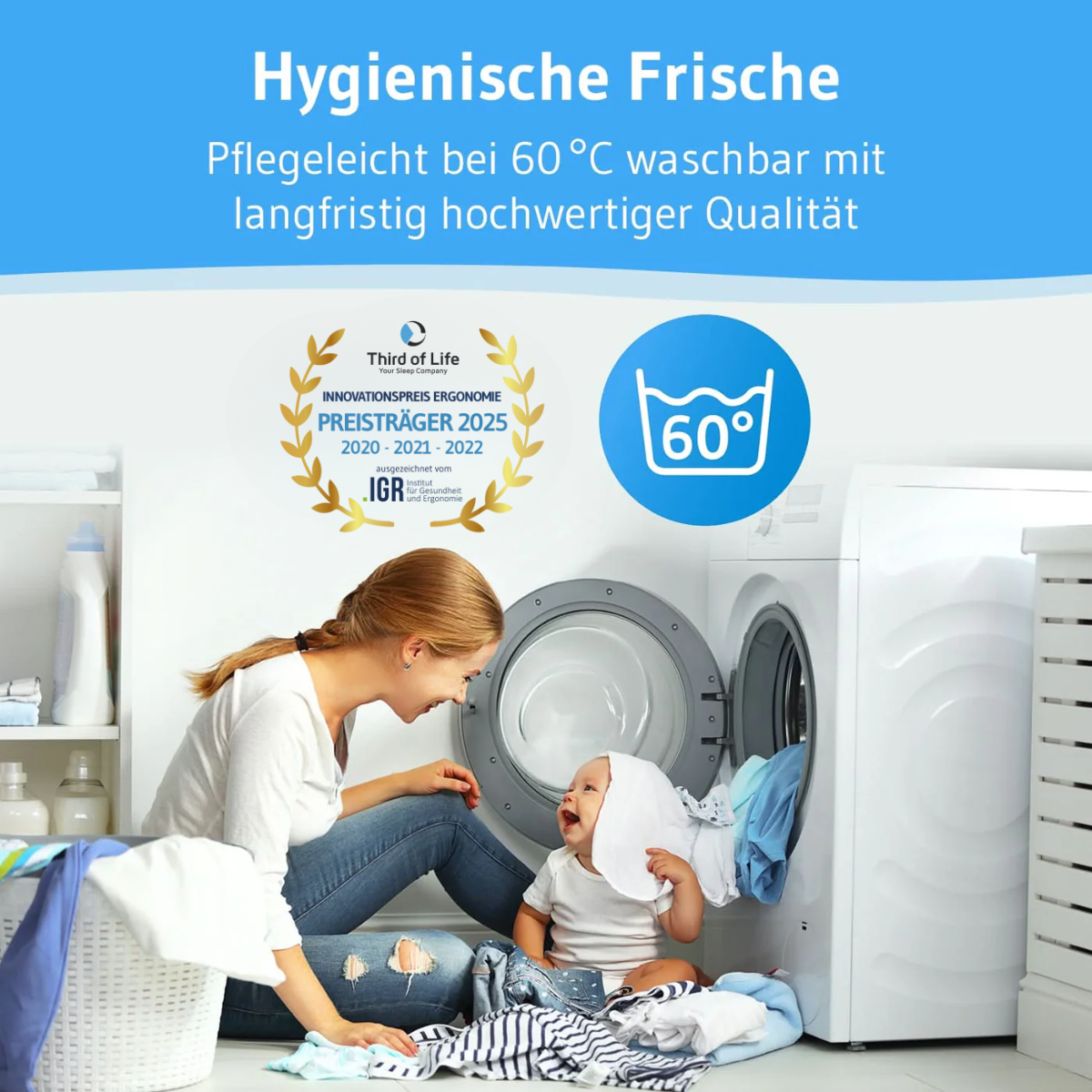 VERDA nachhaltiges Kopfkissen - Third of Life