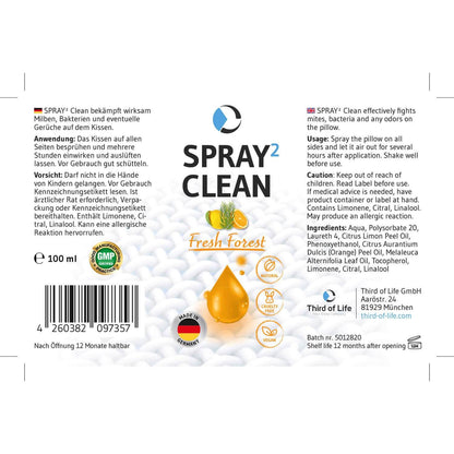 SPRAY² Clean Fresh Forest Cleaning-Kissenspray - Third of Life