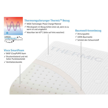 Kopfkissen NINAR aus Visco Schaum für Wasserbetten und Kinder ab 5 Jahren, mit ergonomischer Nackenwelle, für Seiten- oder Rückenschläfer - Third of Life