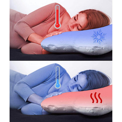 Kopfkissen NINAR aus Visco Schaum für Wasserbetten und Kinder ab 5 Jahren, mit ergonomischer Nackenwelle, für Seiten- oder Rückenschläfer - Third of Life