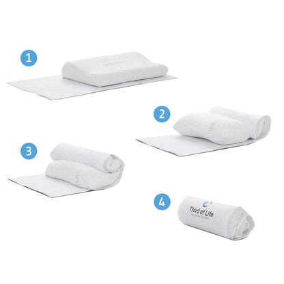 Kopfkissen NINAR aus Visco Schaum für Wasserbetten und Kinder ab 5 Jahren, mit ergonomischer Nackenwelle, für Seiten- oder Rückenschläfer - Third of Life