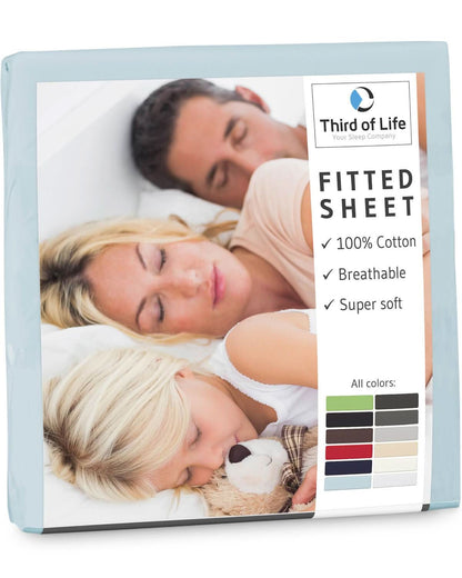 Jersey-Spannbettlaken aus 100 % Baumwolle ALBA, supersoft und atmungsaktiv, fusselfrei - Third of Life